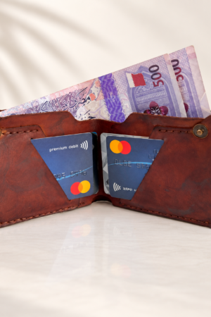 Snap-Close Four-Slot Bifold Wallet