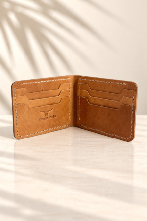 Classic Tan Six-Slot Bifold Wallet