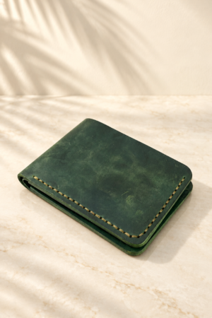 Forest Green Six-Slot Bifold Wallet