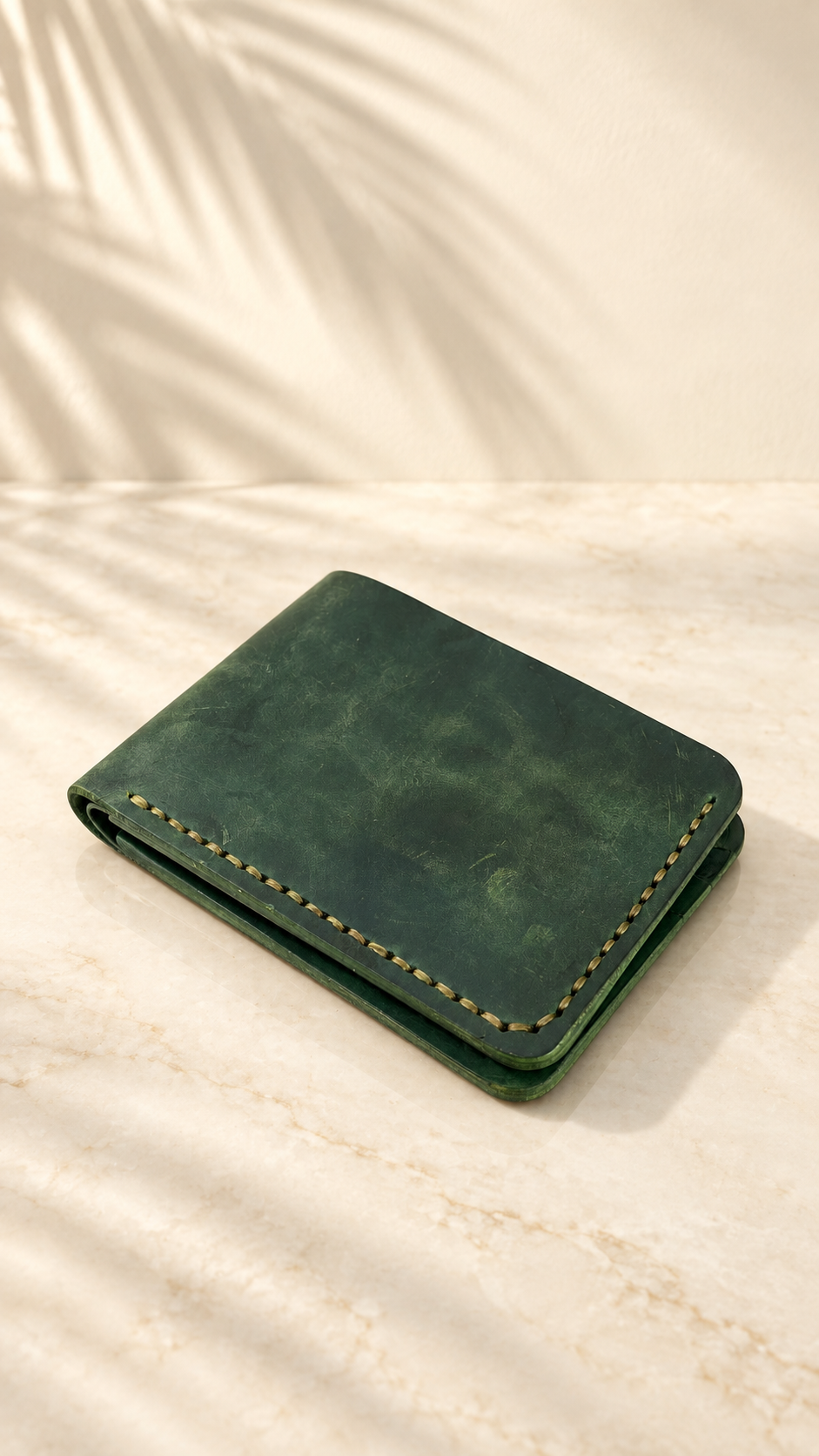 Forest Green Six-Slot Bifold Wallet