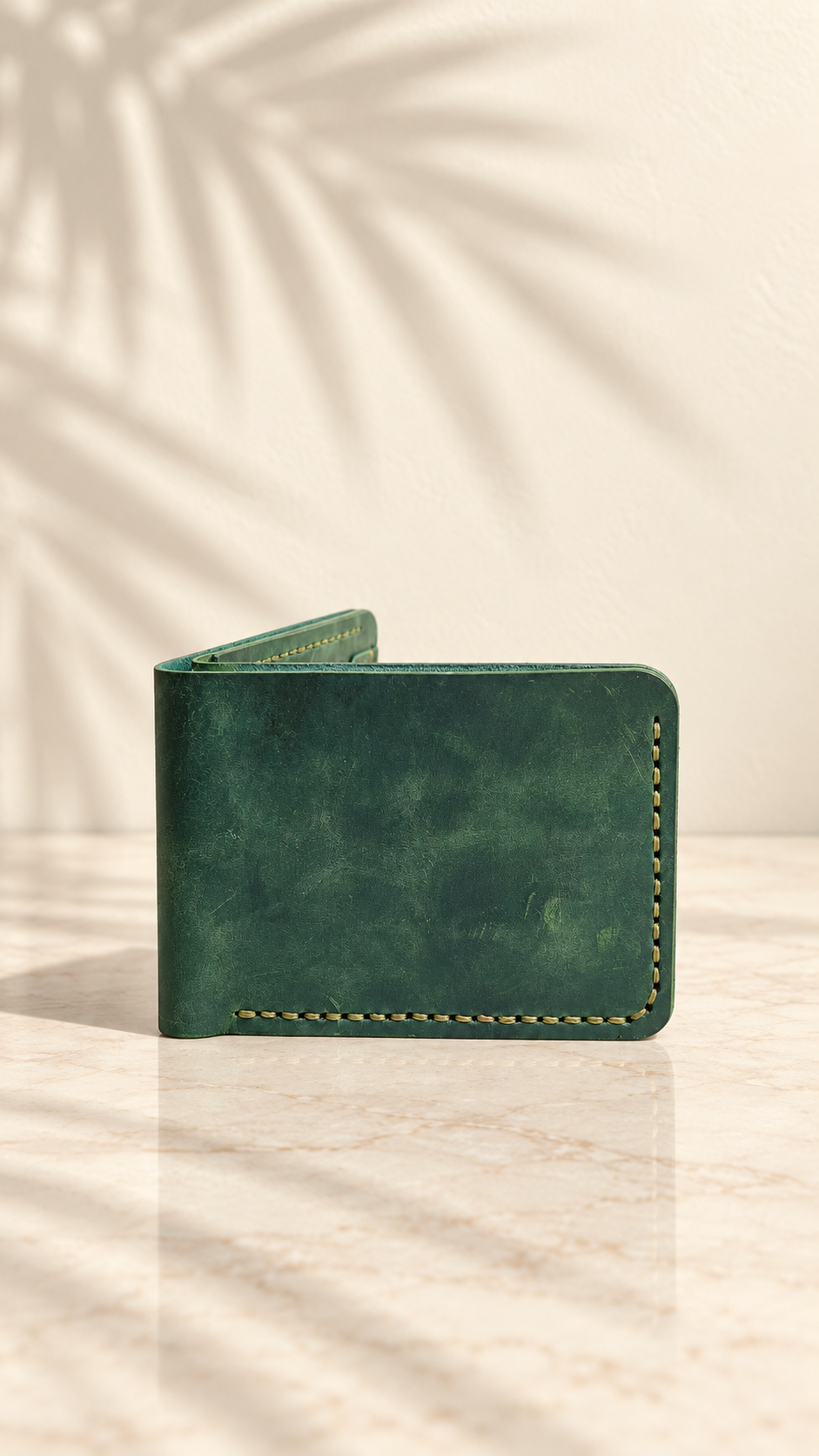 Forest Green Six-Slot Bifold Wallet - Image 3