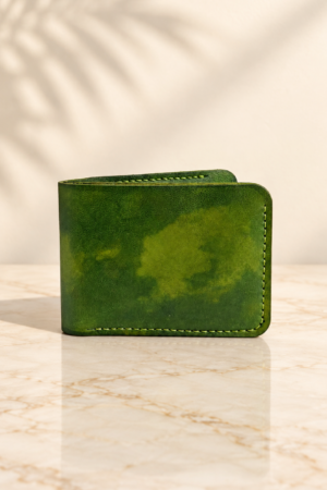 Green Six-Slot Bifold Wallet