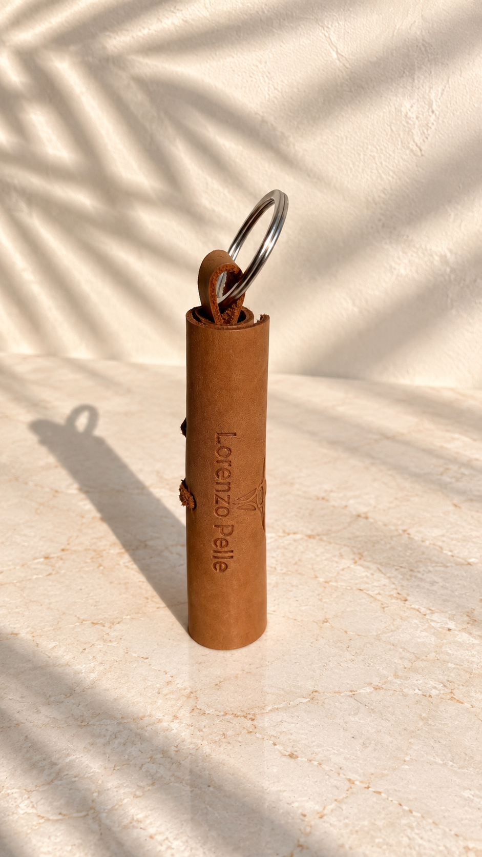Rolled Leather Keychain - Image 2