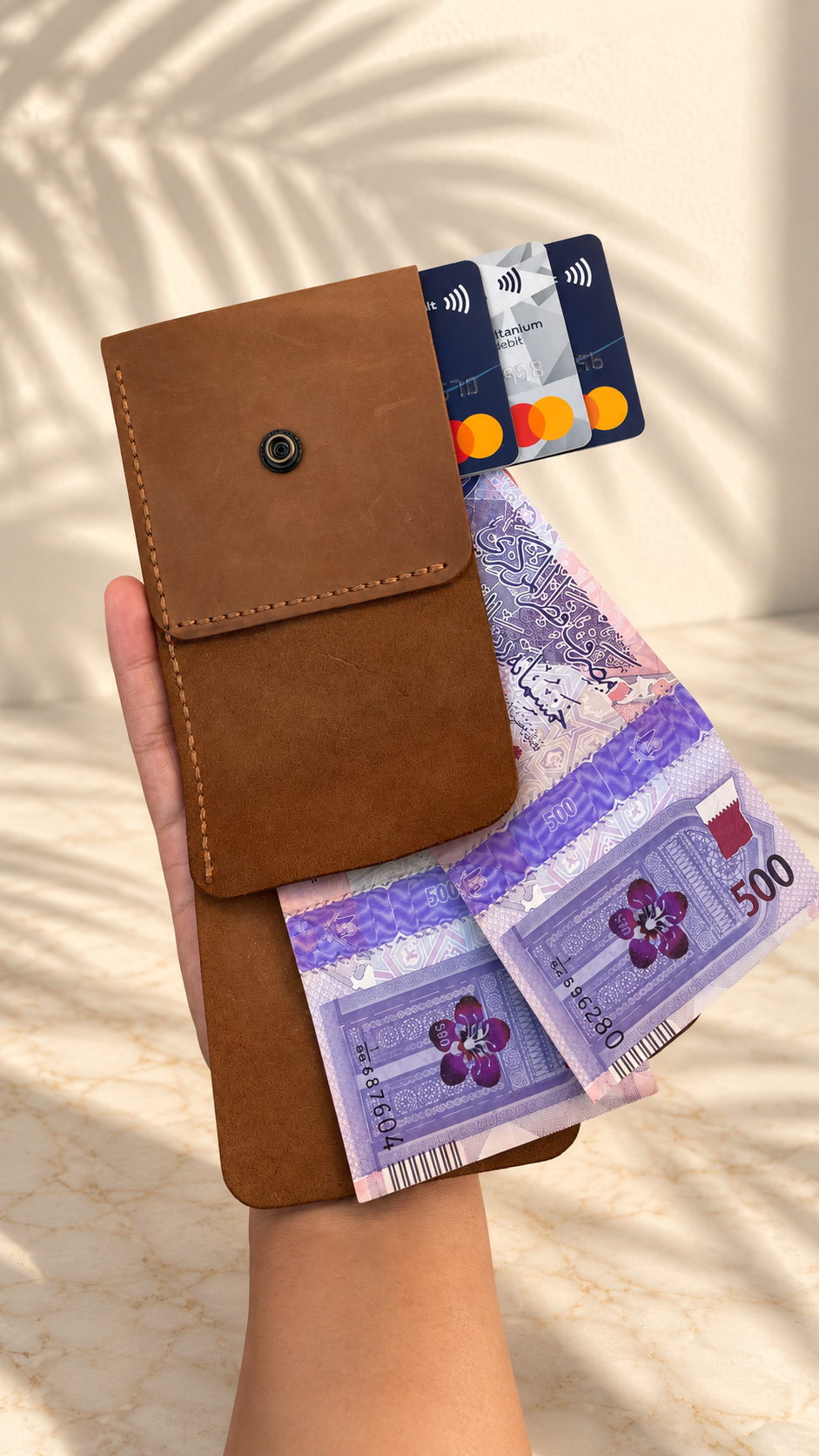 Slim Leather Card Holder Wallet - Image 4