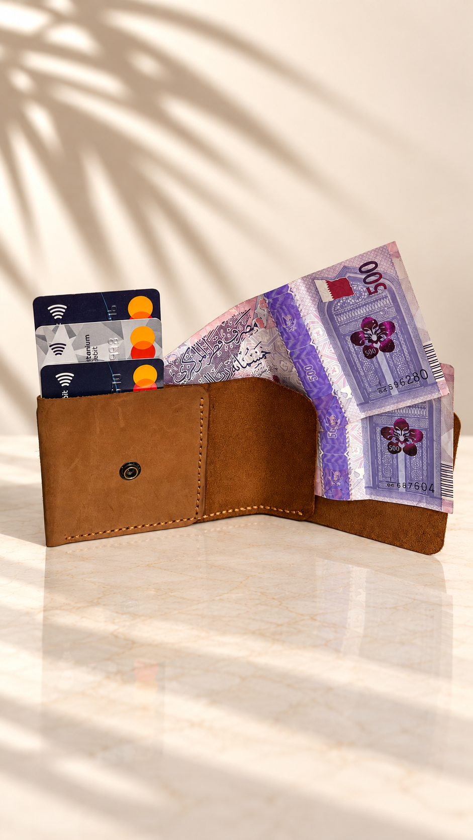 Slim Leather Card Holder Wallet