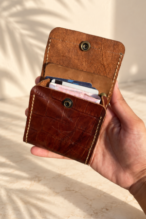 Mini Leather 3-Section Wallet