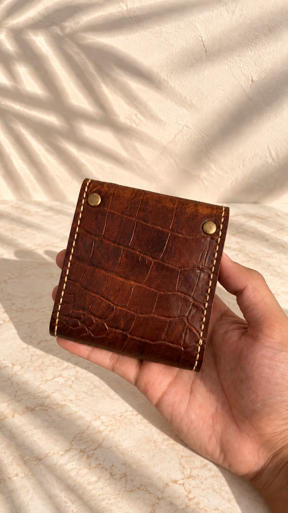 Mini Leather 3-Section Wallet - Image 3