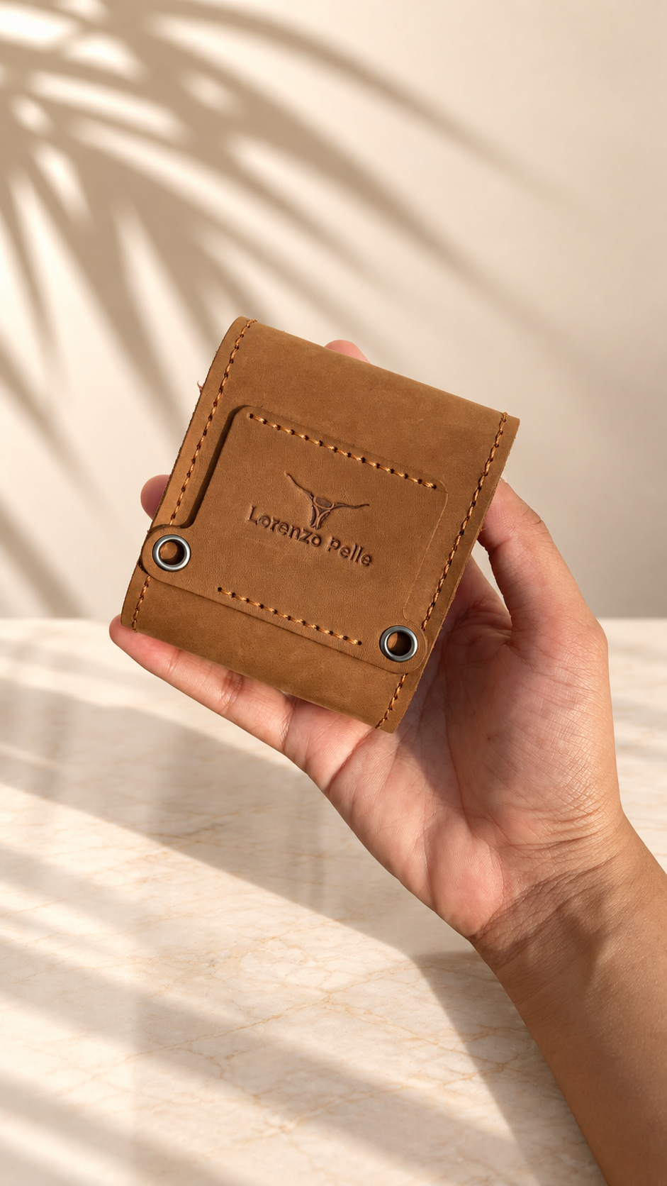 Compact Leather Card Wallet - Image 3